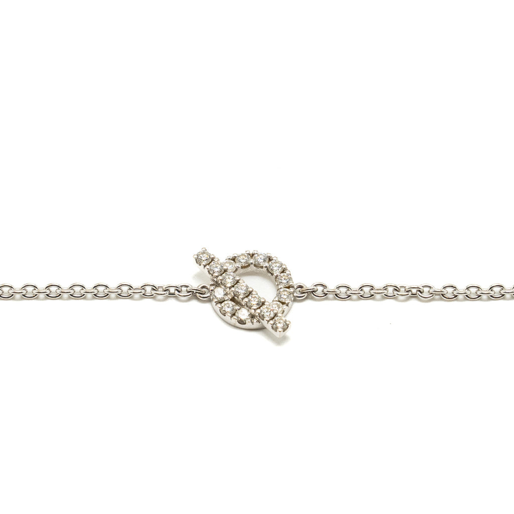 HERMES FINESSE BRACELET WHITE GOLD DIAMONDS