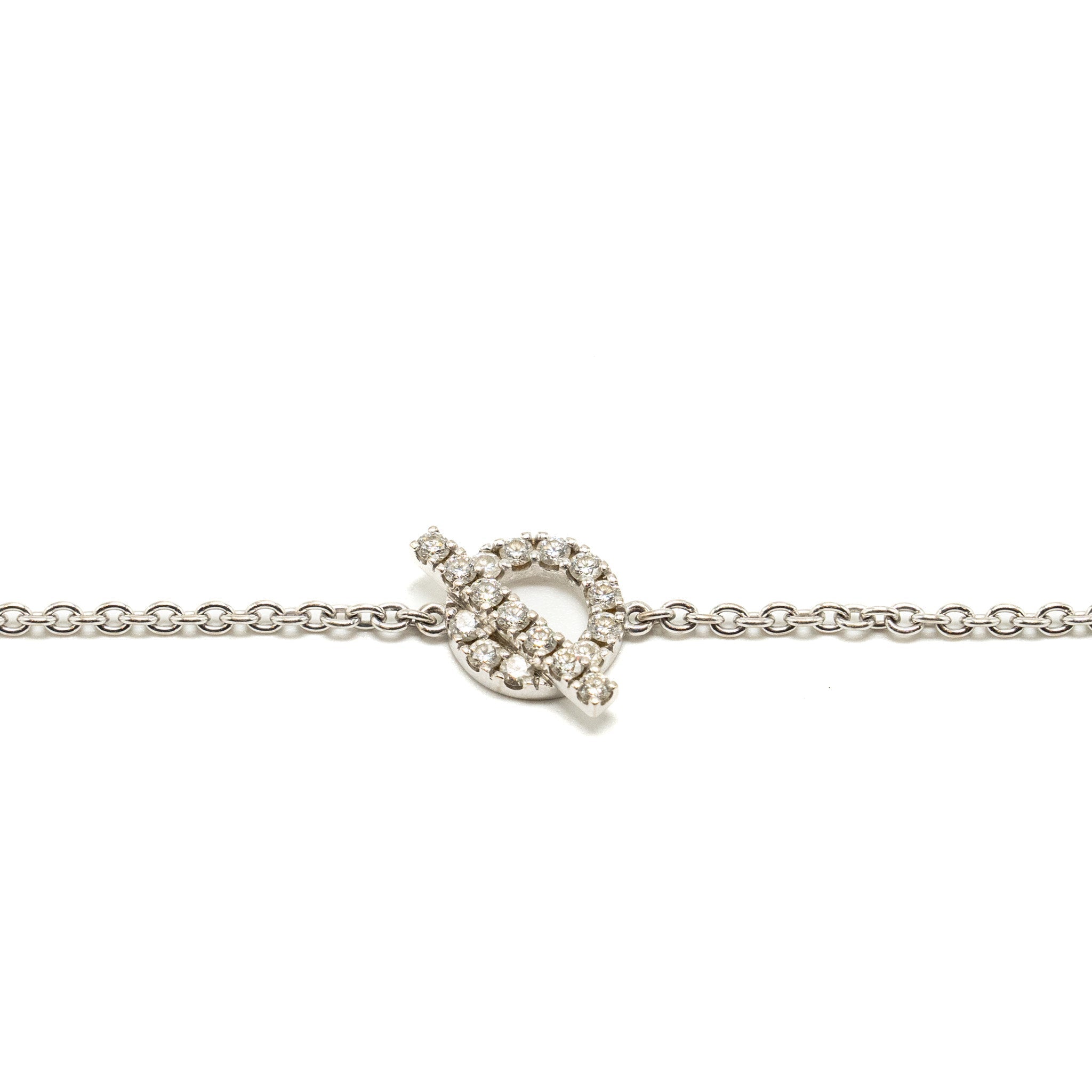 HERMES FINESSE BRACELET WHITE GOLD DIAMONDS