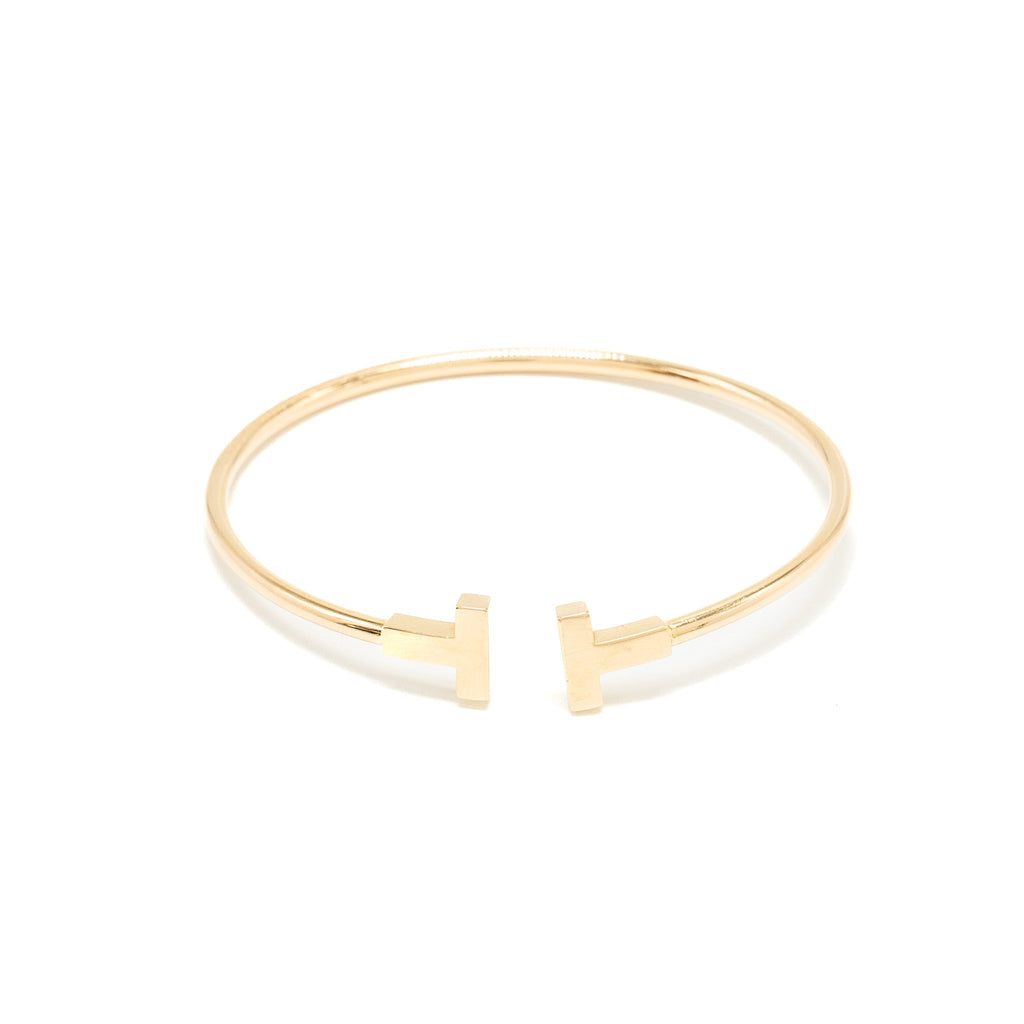 TIFFANY T NARROW WIRE BRACELET 18K ROSE GOLD