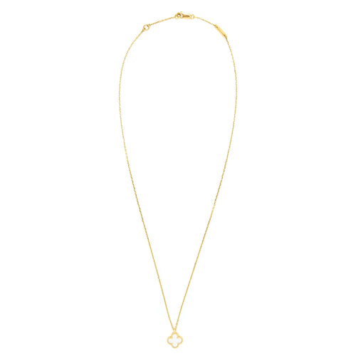 VAN CLEEF & ARPELS SWEET ALHAMBRA PENDANT MOTHER OF PEARL 18K YELLOW GOLD