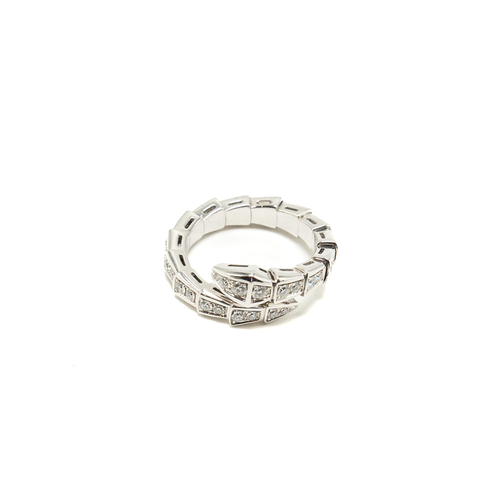 BVLGARI SERPENTI VIPER RING 18KT WHITE GOLD, DIAMONDS
