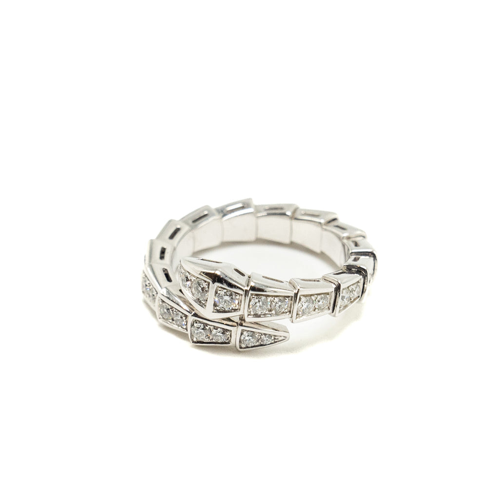 BVLGARI SERPENTI VIPER RING 18KT WHITE GOLD, DIAMONDS