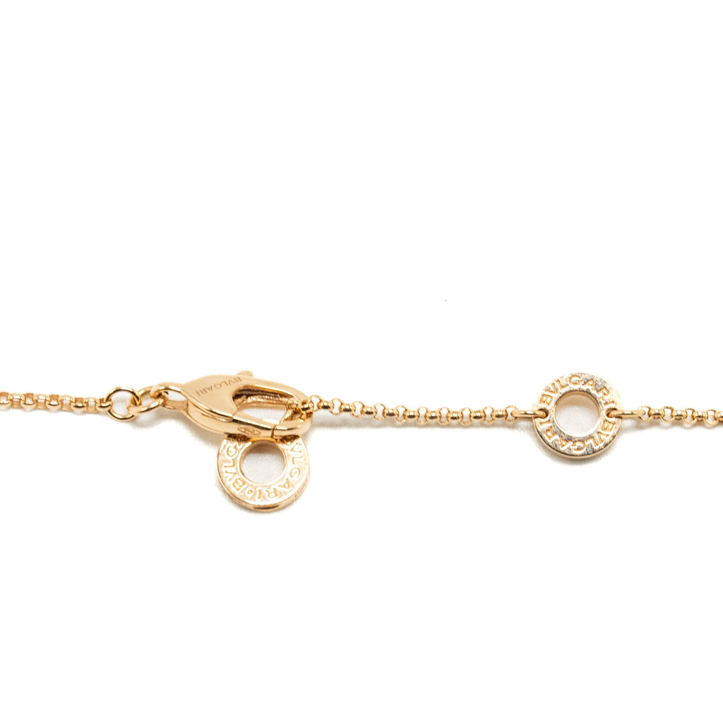 BVLGARI B.ZERO1 NECKLACE ROSE GOLD, PAVE DIAMONDS