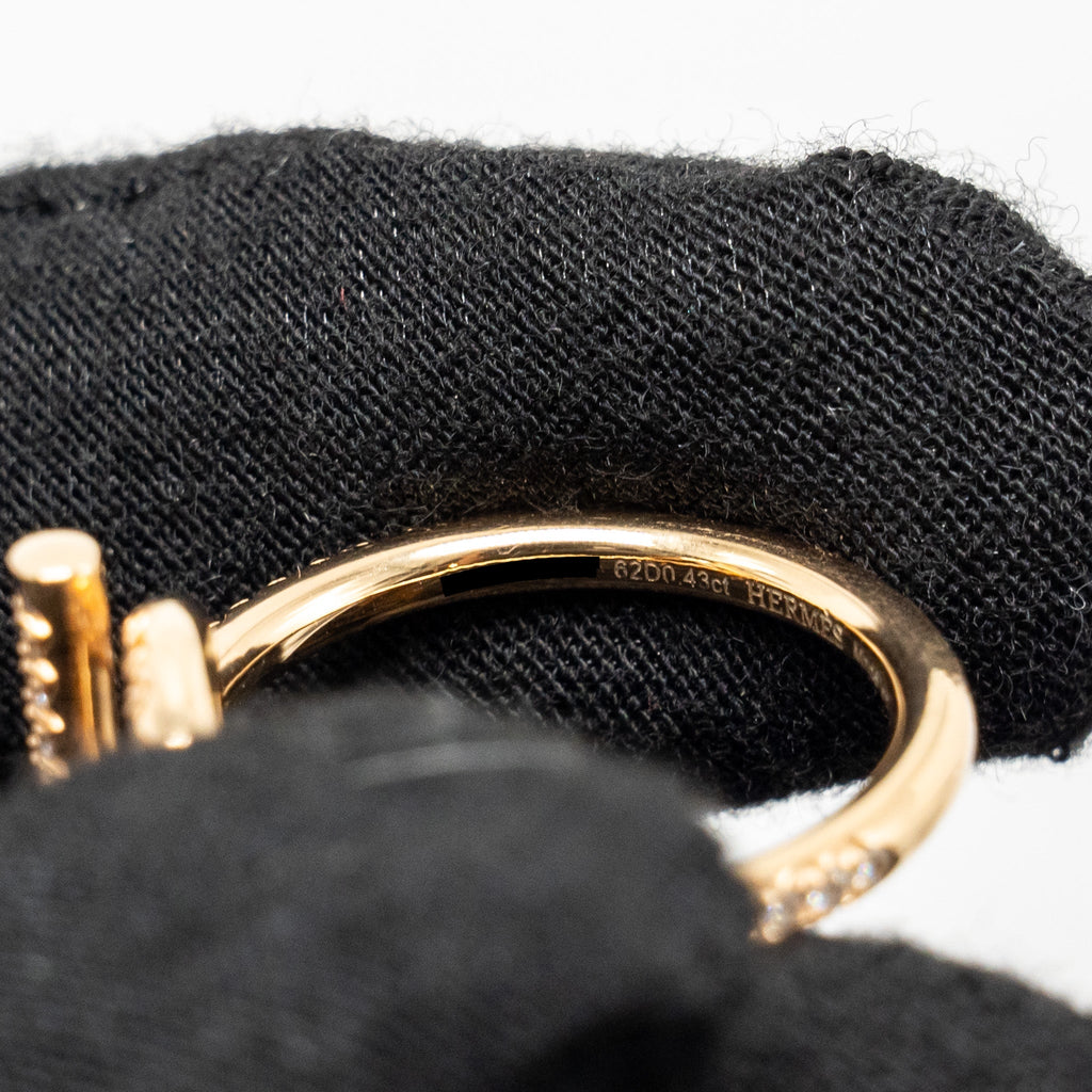 HERMES ECHAPPEE RING ROSE GOLD DIAMONDS