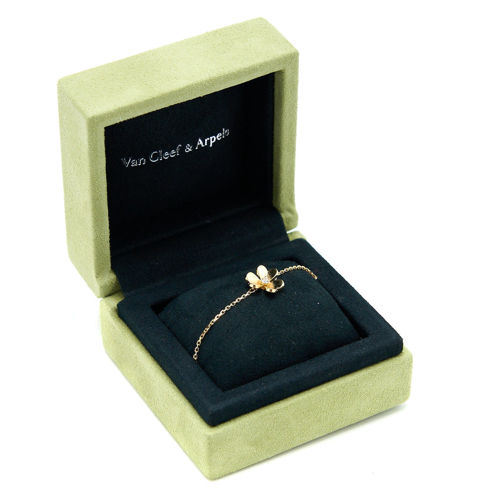VAN CLEEF & ARPELS FRIVOLE BRACELET 18K YELLOW GOLD WITH ONE DIAMOND