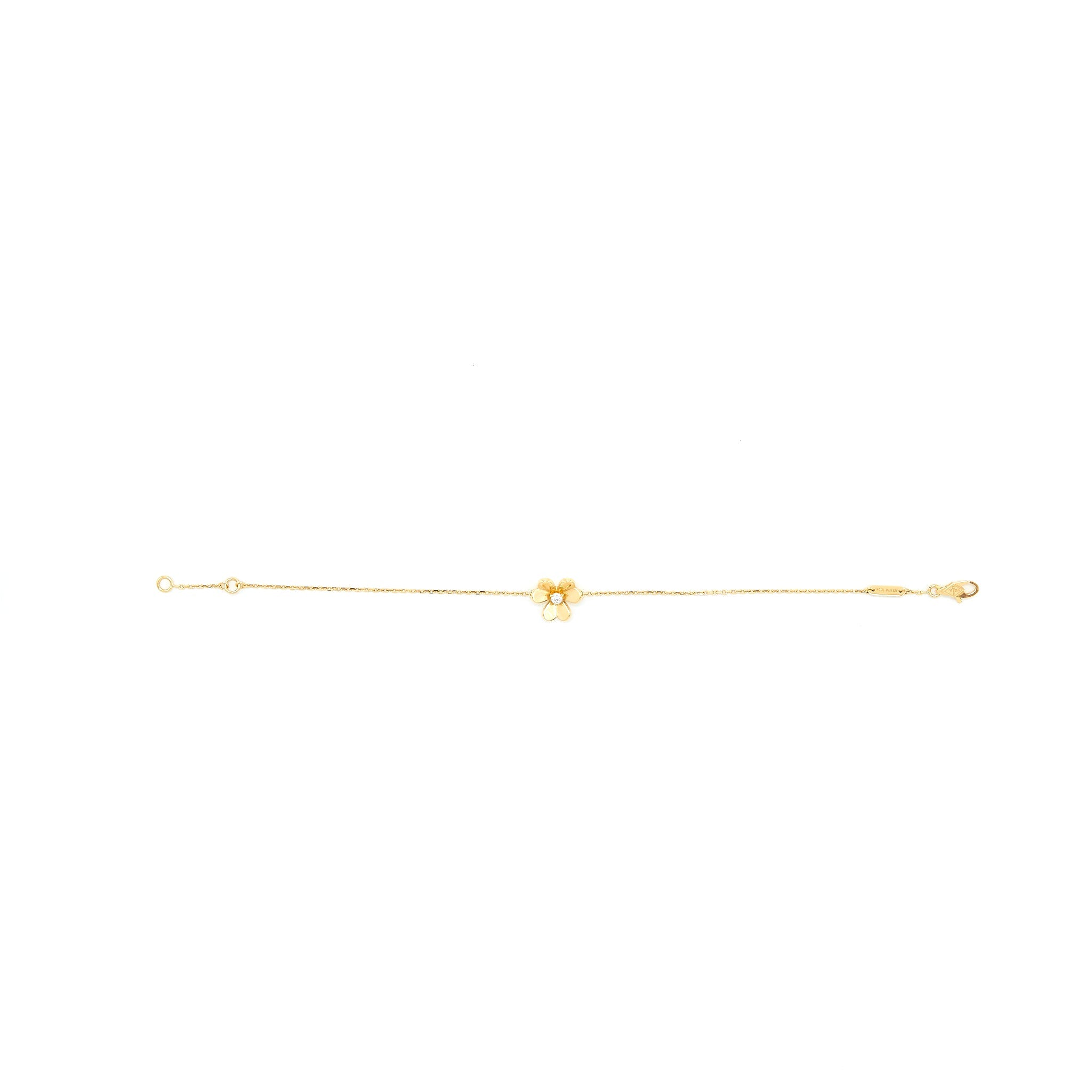 VAN CLEEF & ARPELS FRIVOLE BRACELET 18K YELLOW GOLD WITH ONE DIAMOND