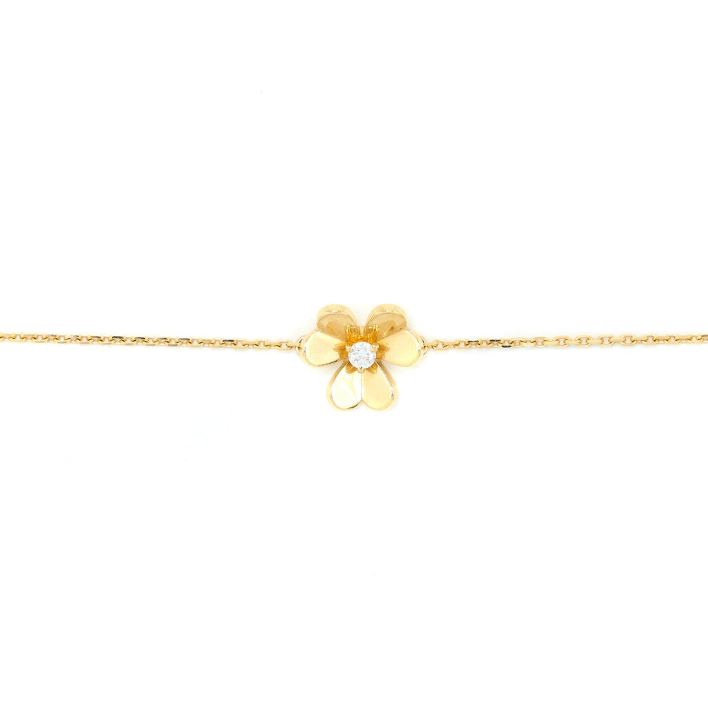 VAN CLEEF & ARPELS FRIVOLE BRACELET 18K YELLOW GOLD WITH ONE DIAMOND