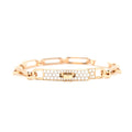 HERMES KELLY CHAINE BRACELET ROSE GOLD DIAMONDS