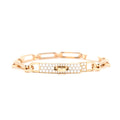 HERMES KELLY CHAIN BRACELET ROSE GOLD WITH DIAMONDS