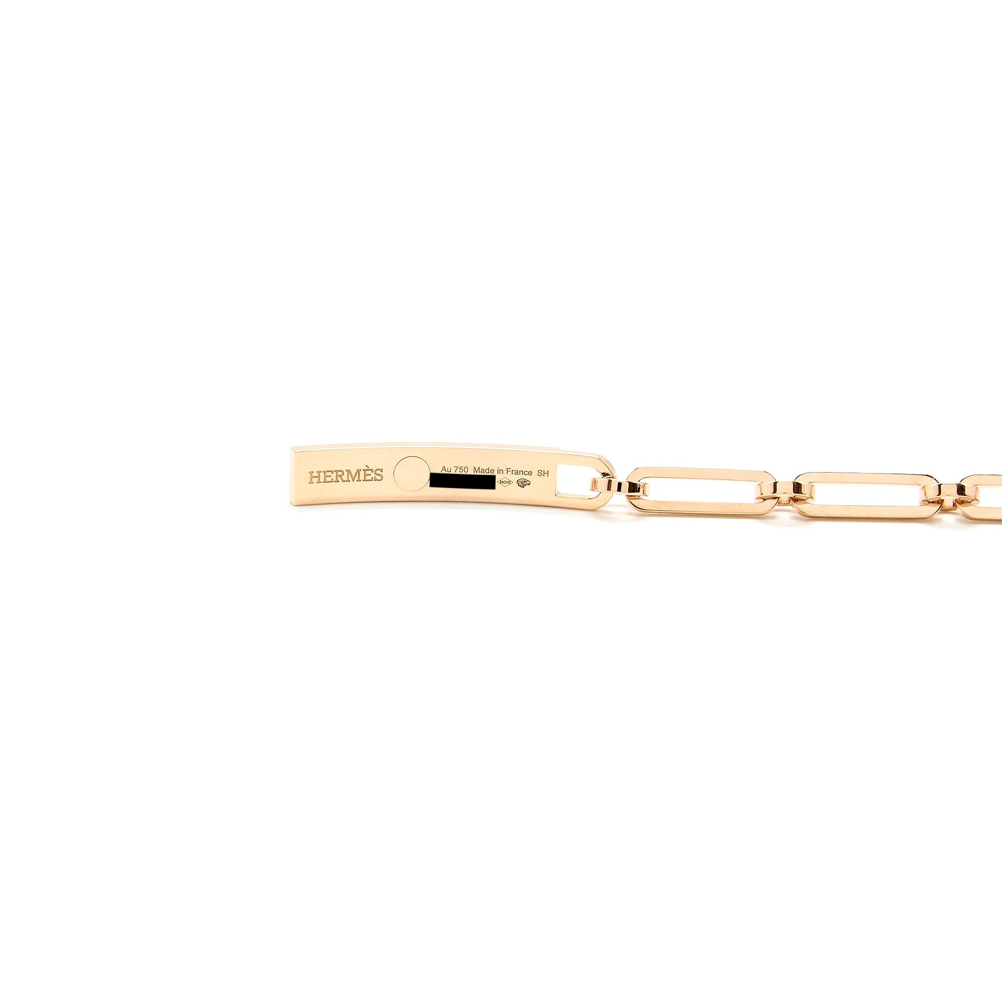 HERMES KELLY CHAIN BRACELET ROSE GOLD WITH DIAMONDS
