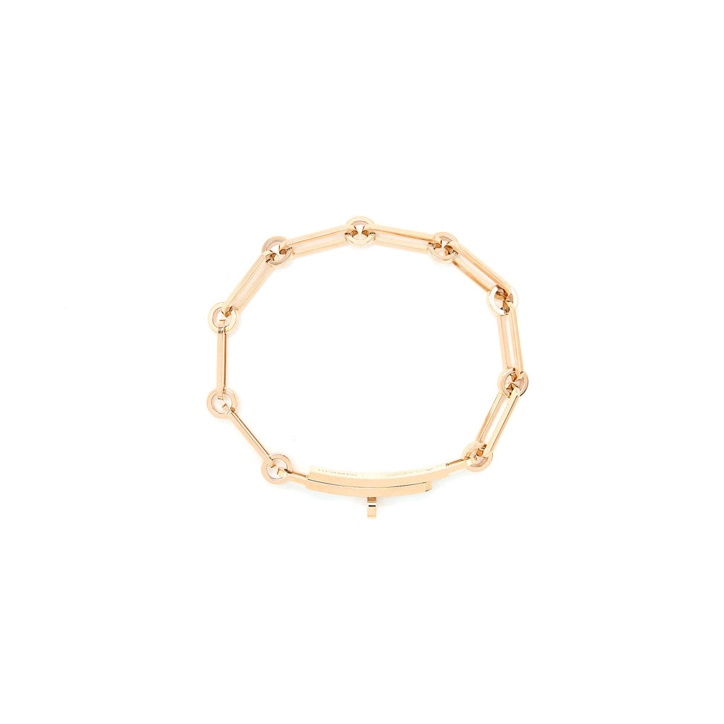 HERMES KELLY CHAIN BRACELET ROSE GOLD WITH DIAMONDS
