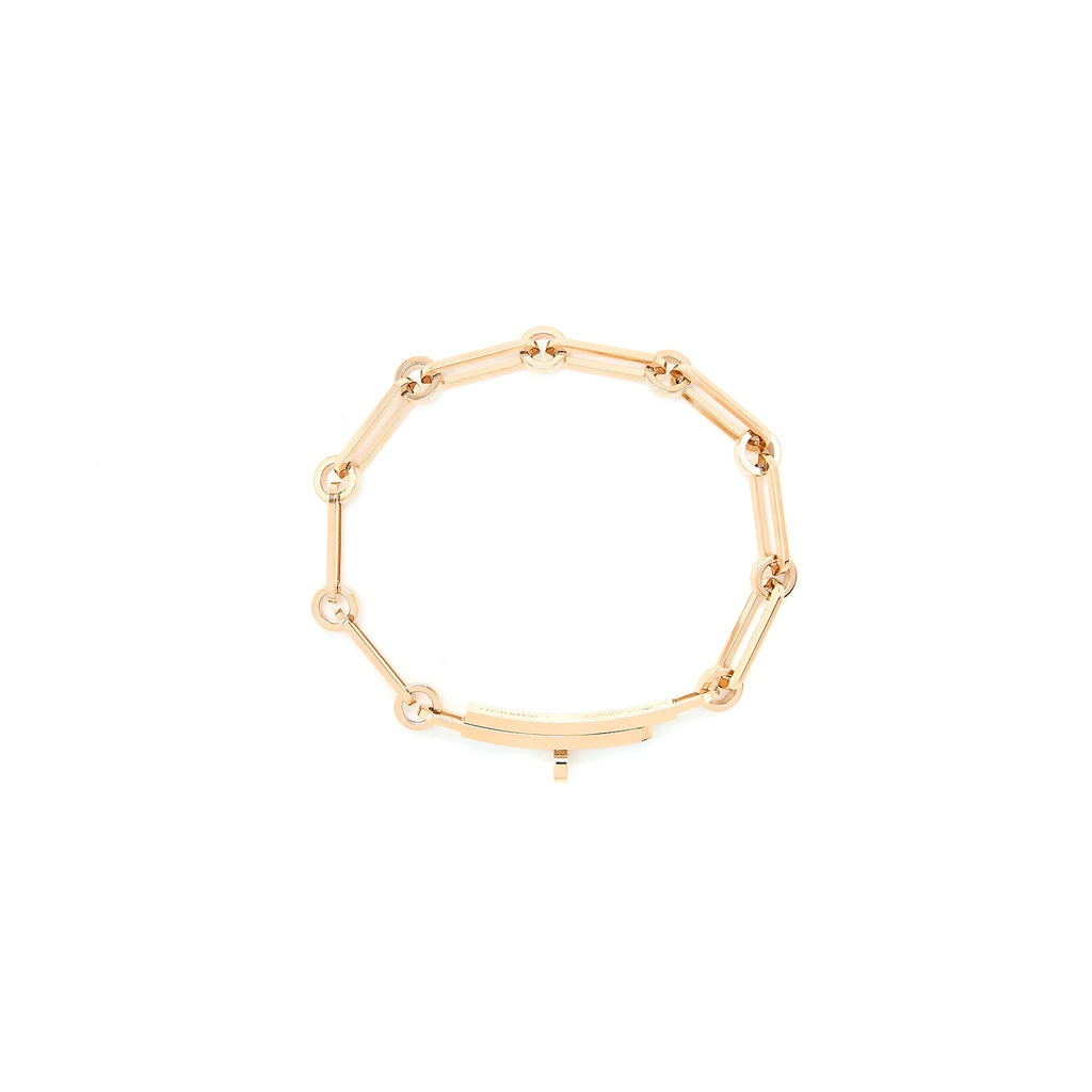 HERMES KELLY CHAINE BRACELET ROSE GOLD DIAMONDS