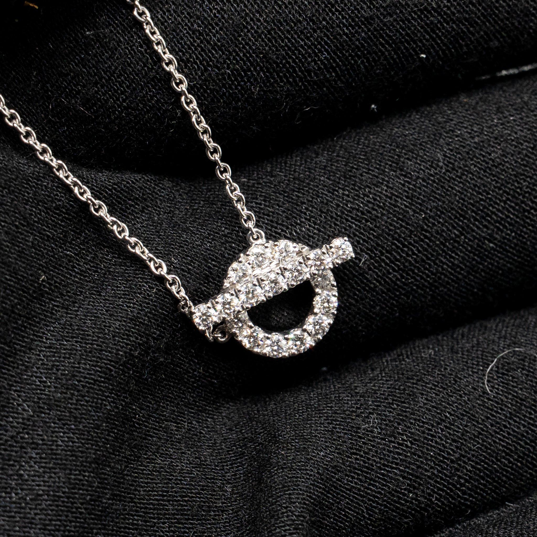 HERMES FINESSE PENDANT WHITE GOLD DIAMONDS
