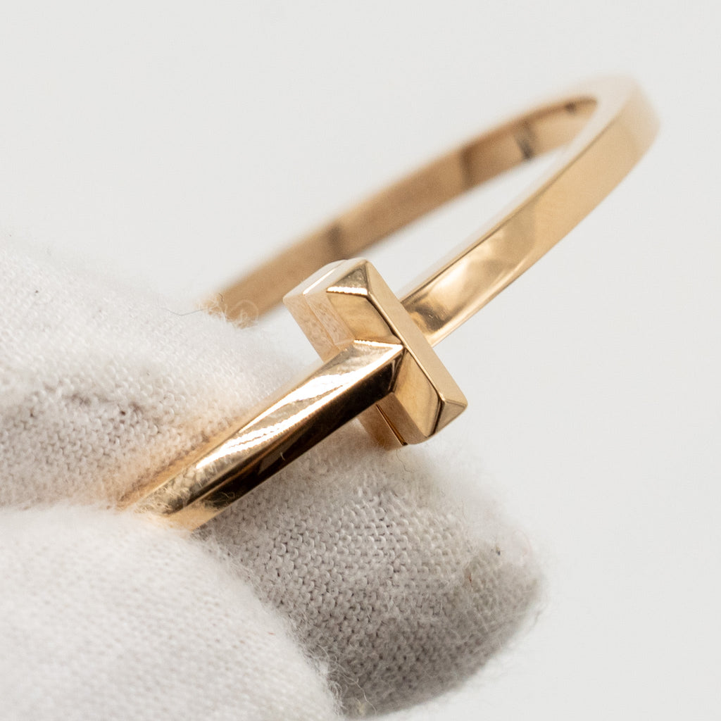 TIFFANY TIFFANY T T1 NARROW HINGED BANGLE ROSE GOLD