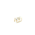 CHANEL ONE SIDE EARRING LIGHT GOLD TONE