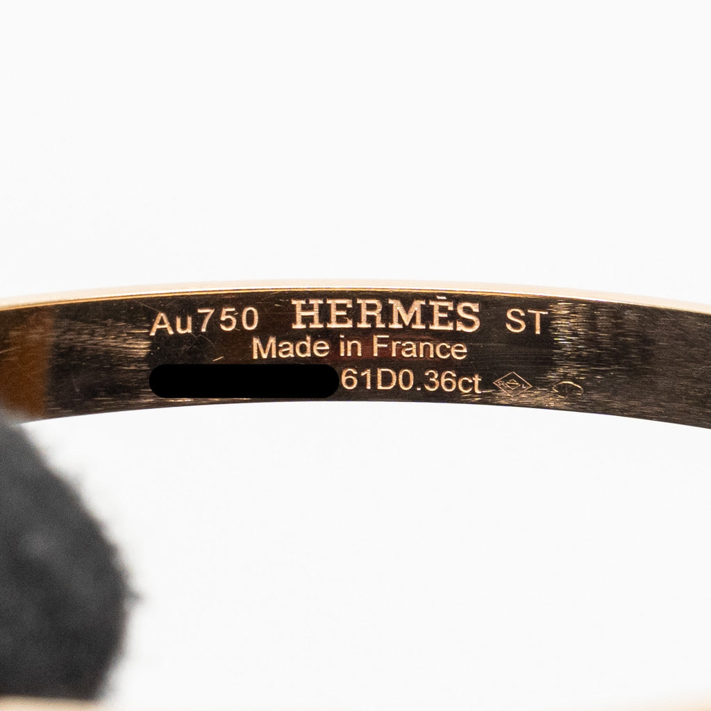 HERMES KELLY BRACELET ROSE GOLD DIAMONDS
