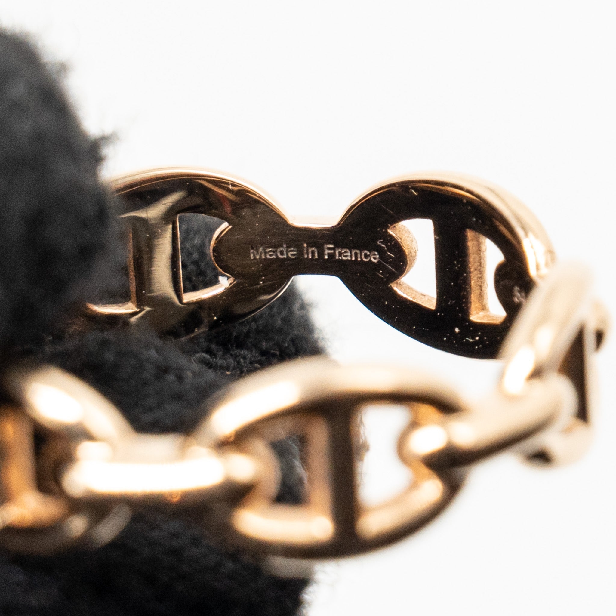 HERMES CHAINE D'ANCRE ENCHAINEE RING ROSE GOLD