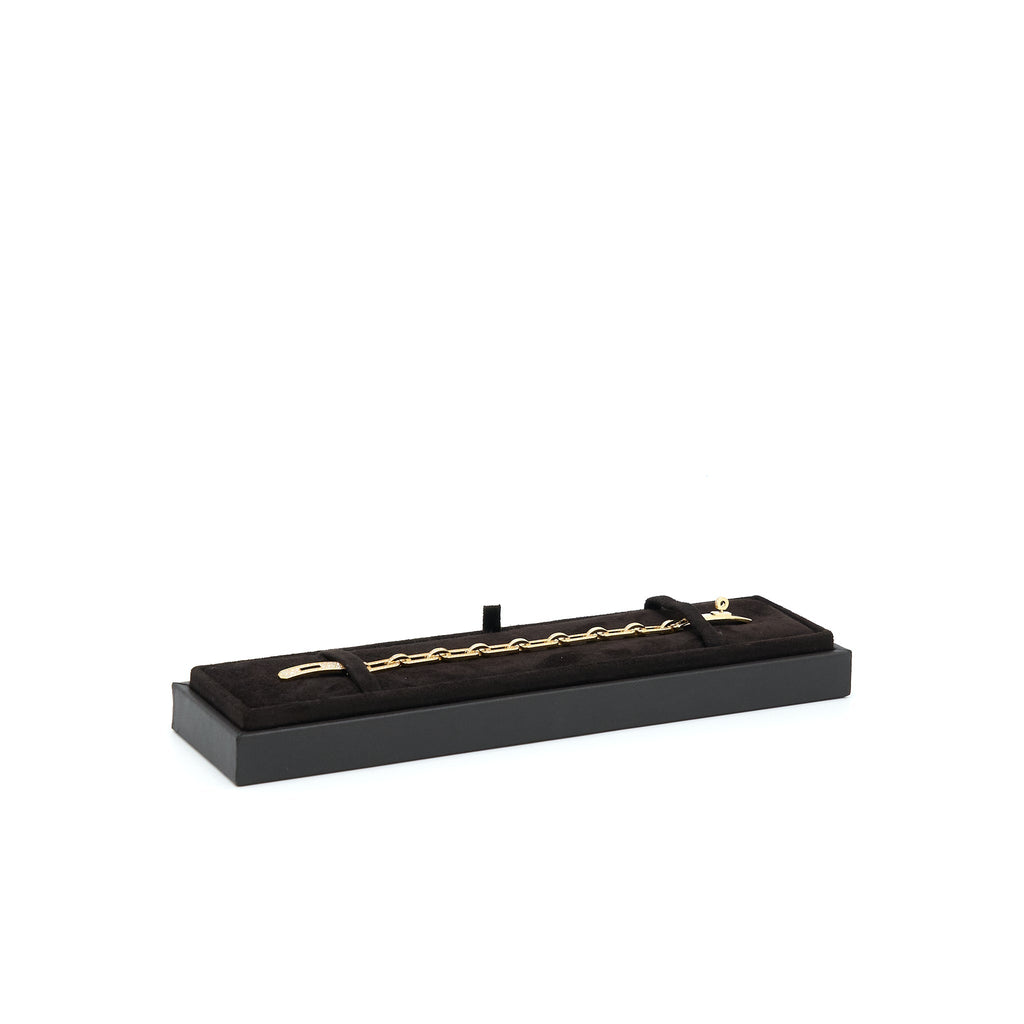 HERMES KELLY CHAINE BRACELET ROSE GOLD FULL DIAMONDS