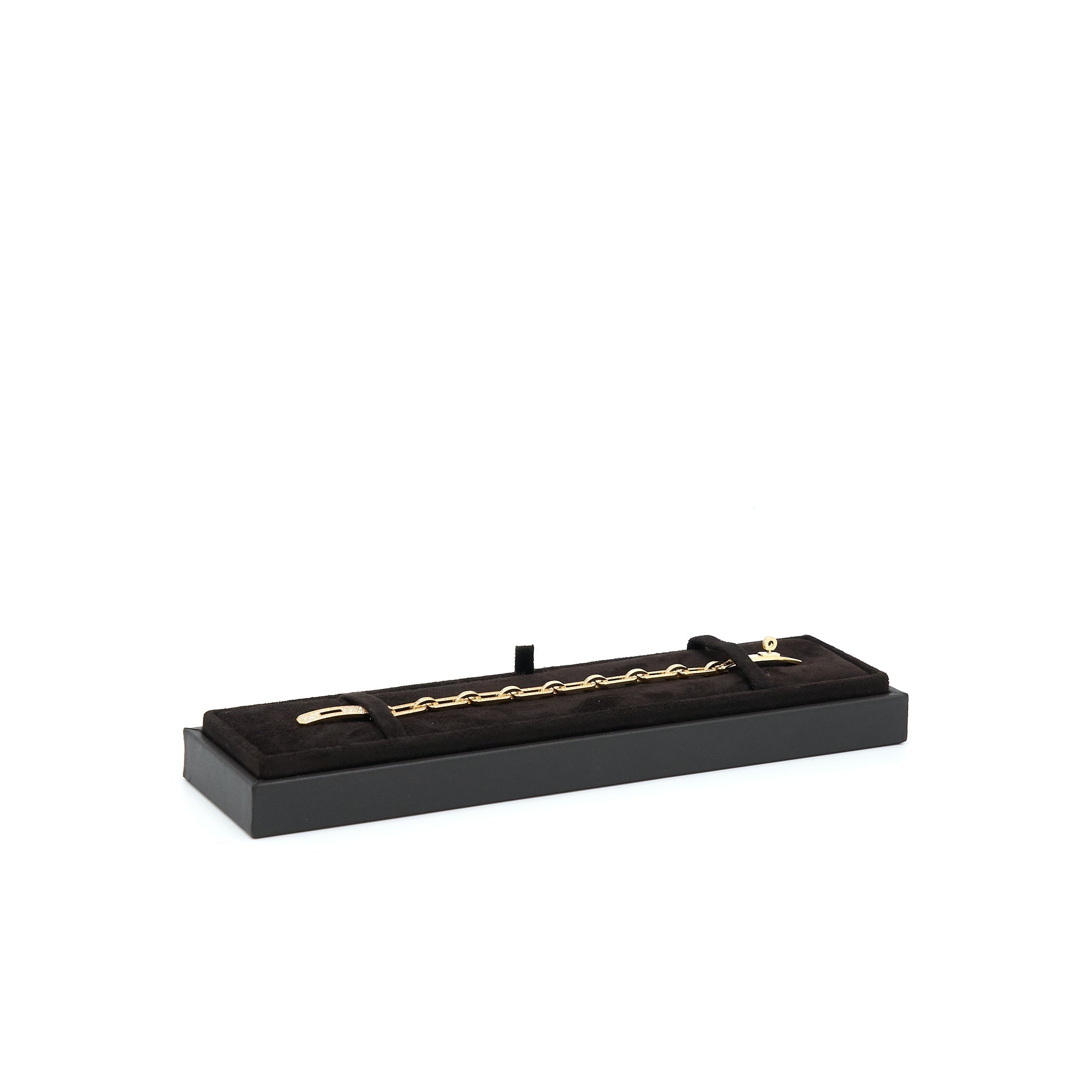 HERMES KELLY CHAINE BRACELET ROSE GOLD FULL DIAMONDS