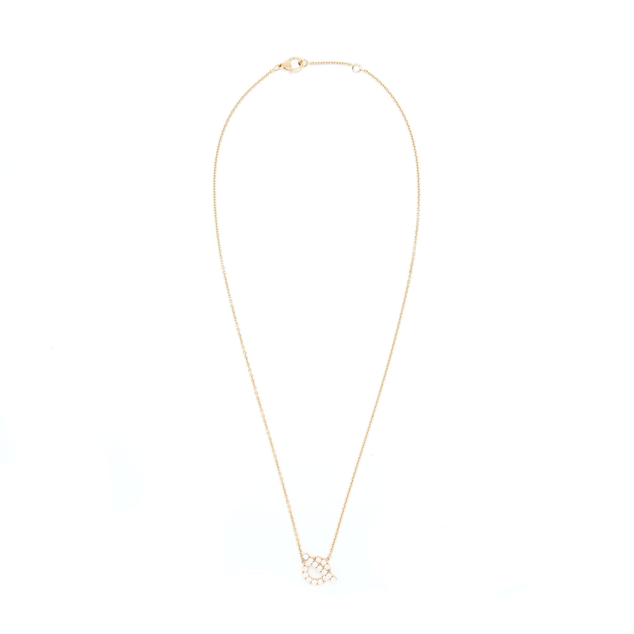 HERMES FINESSE NECKLACE ROSE GOLD WITH DIAMONDS