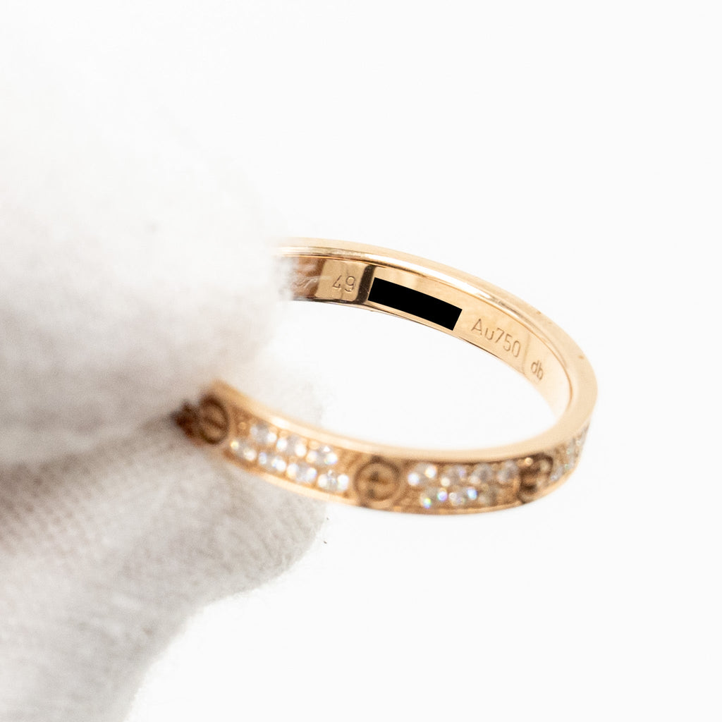 CARTIER LOVE RING ROSE GOLD, DIAMONDS