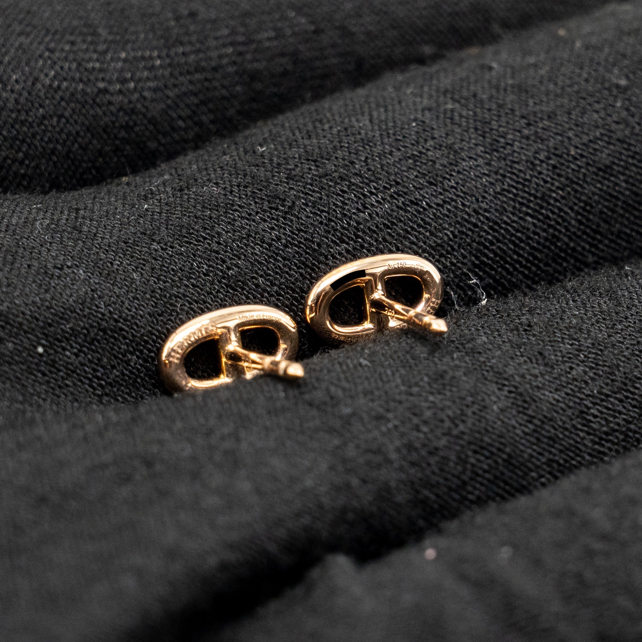 HERMES FARANDOLE EARRINGS ROSE GOLD