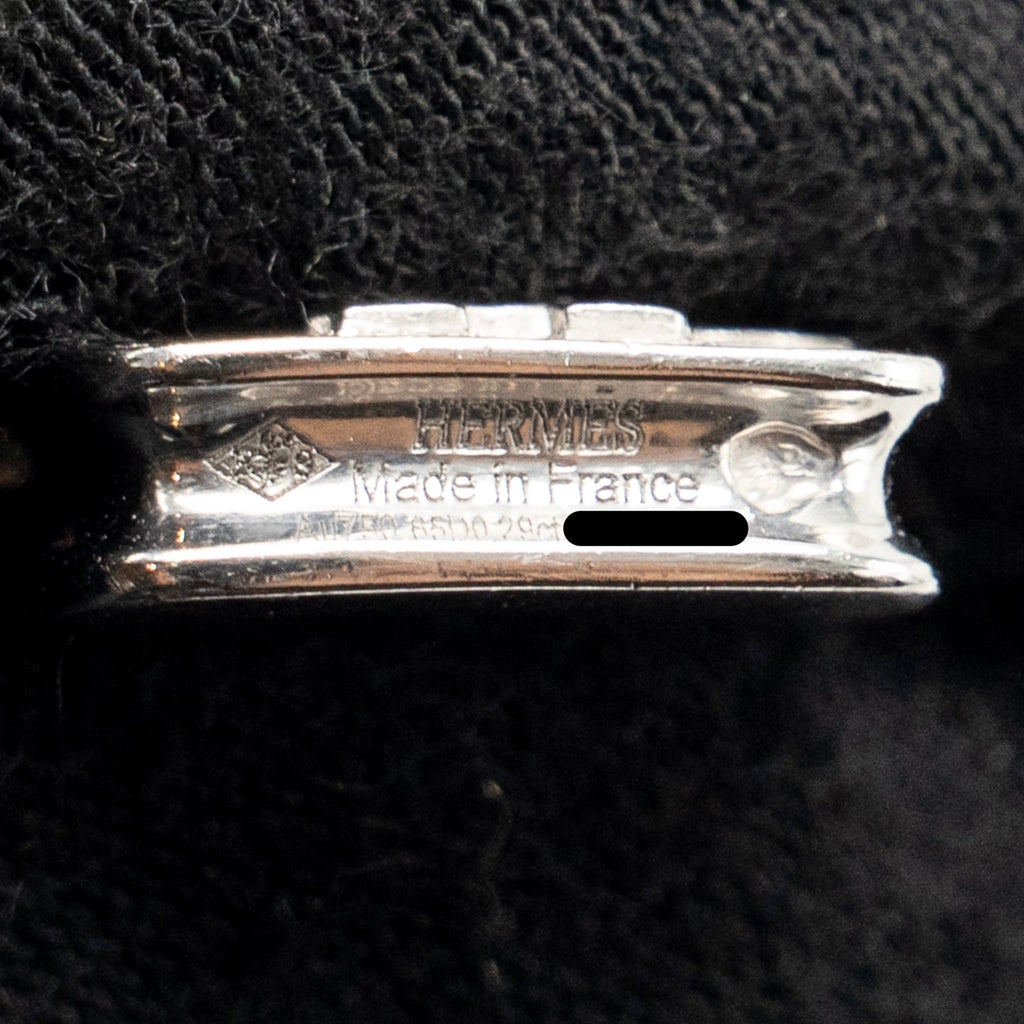 HERMES CONSTANCE AMULETTE PENDANT WHITE GOLD DIAMONDS
