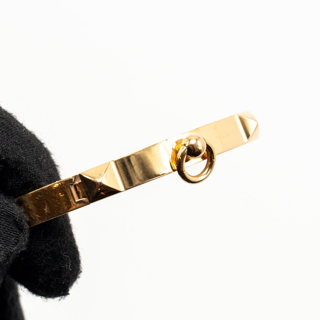 HERMES COLLIER DE CHIEN BRACELET YELLOW GOLD