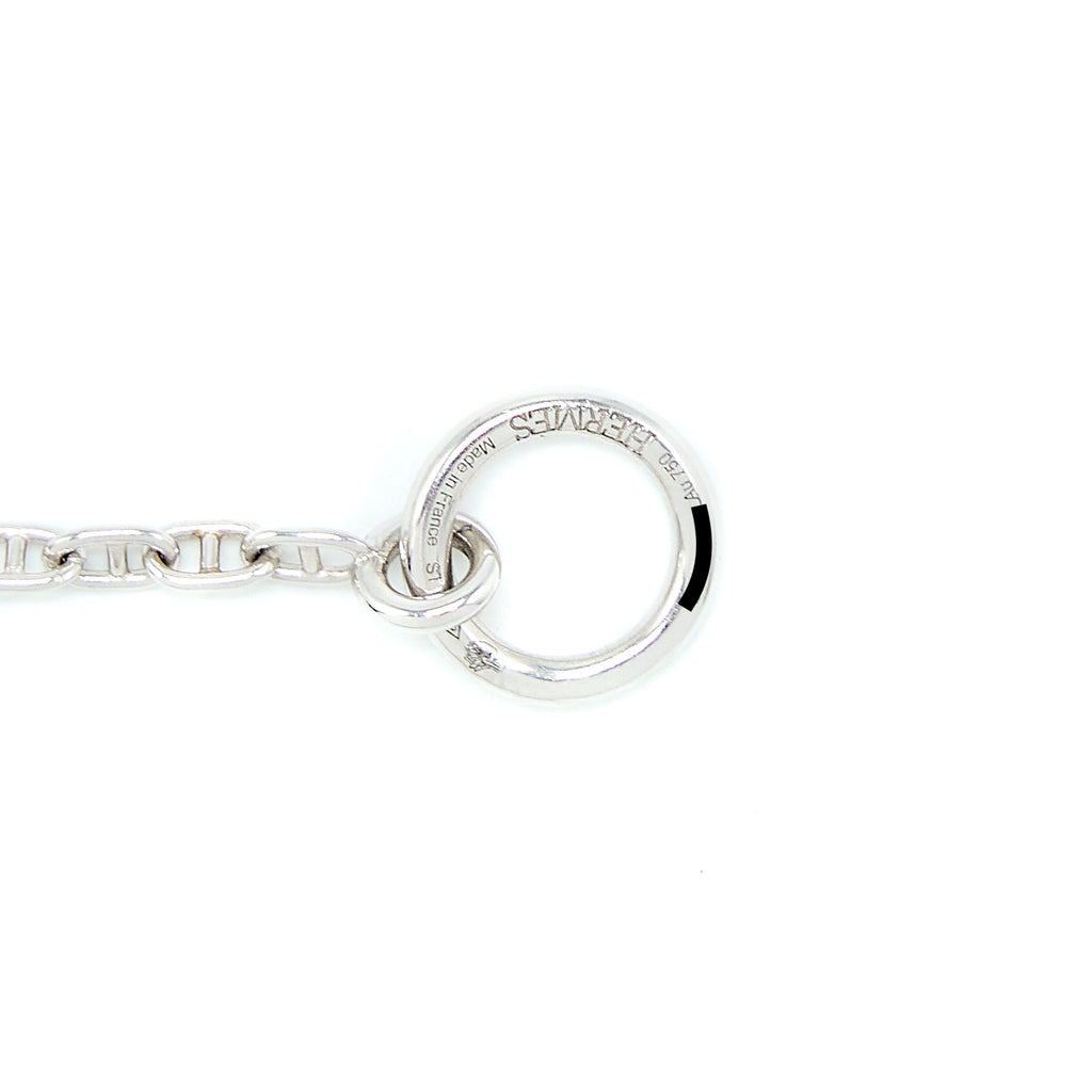 HERMES NEW FARANDOLE BRACELET TOGGLE CLOSURE WHITE GOLD WITH DIAMONDS
