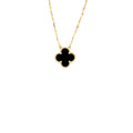 VAN CLEEF & ARPELS VINTAGE ALHAMBRA PENDANT BLACK ONYX/18K YELLOW GOLD