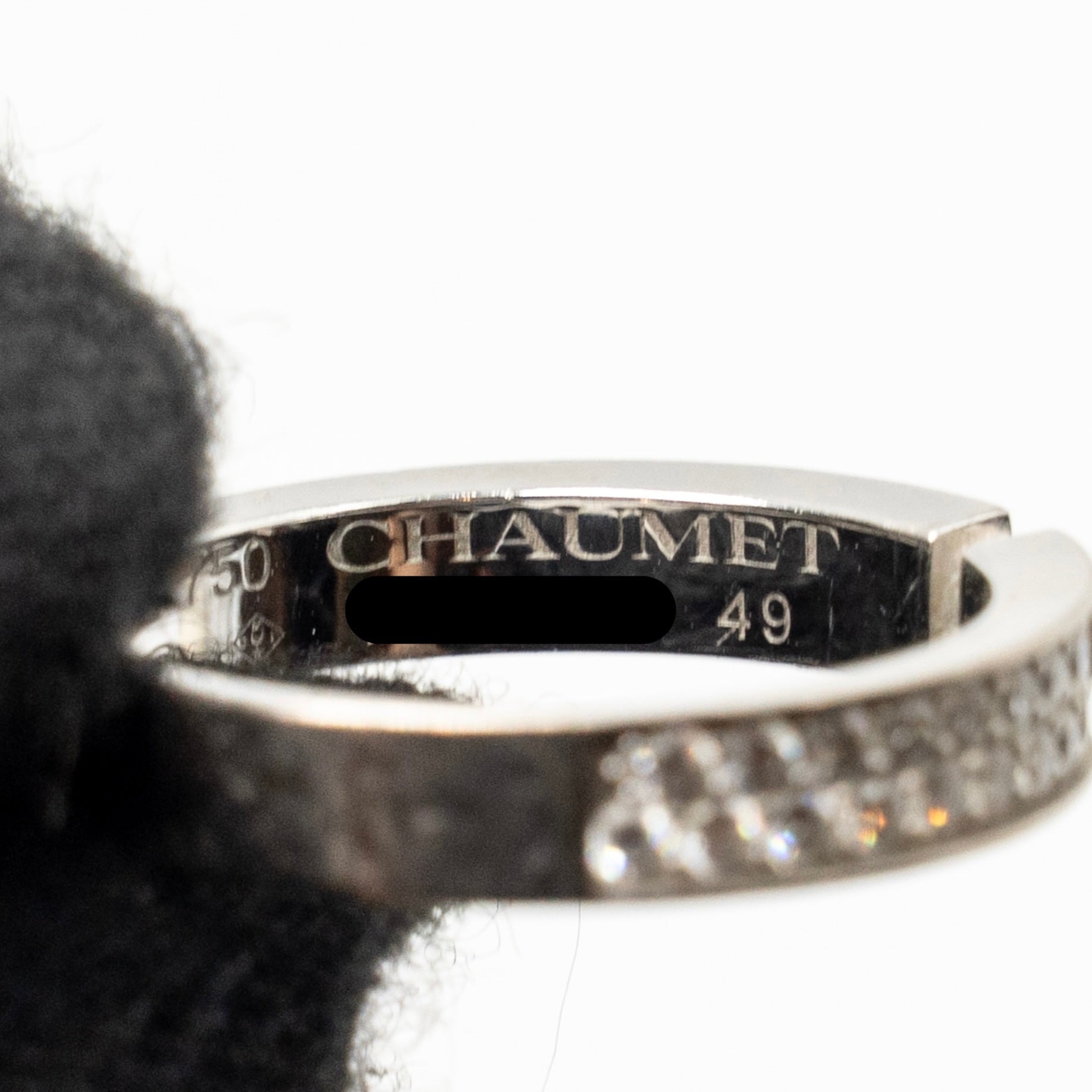 CHAUMET LIENS EVIDENCE WEDDING BAND WHITE GOLD DIAMONDS