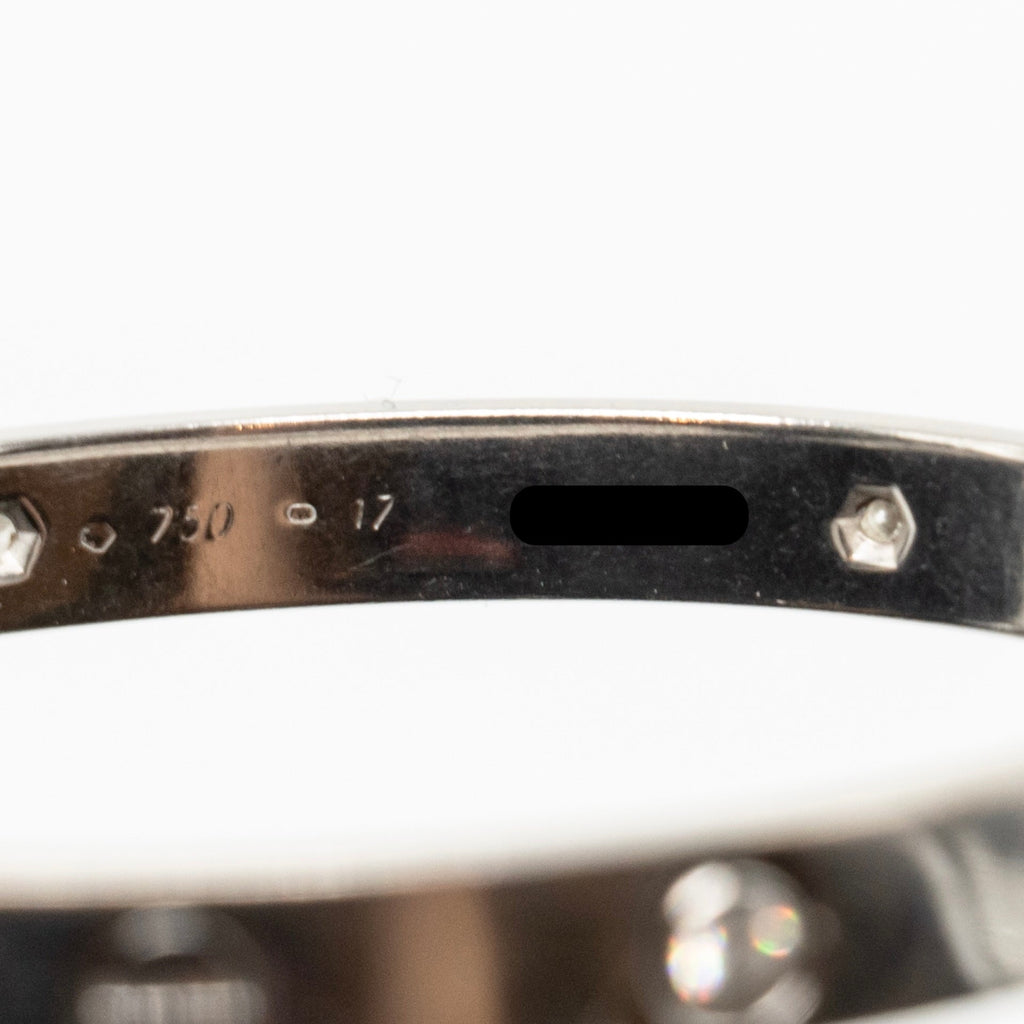 CARTIER LOVE BRACELET WHITE GOLD 6 DIAMONDS