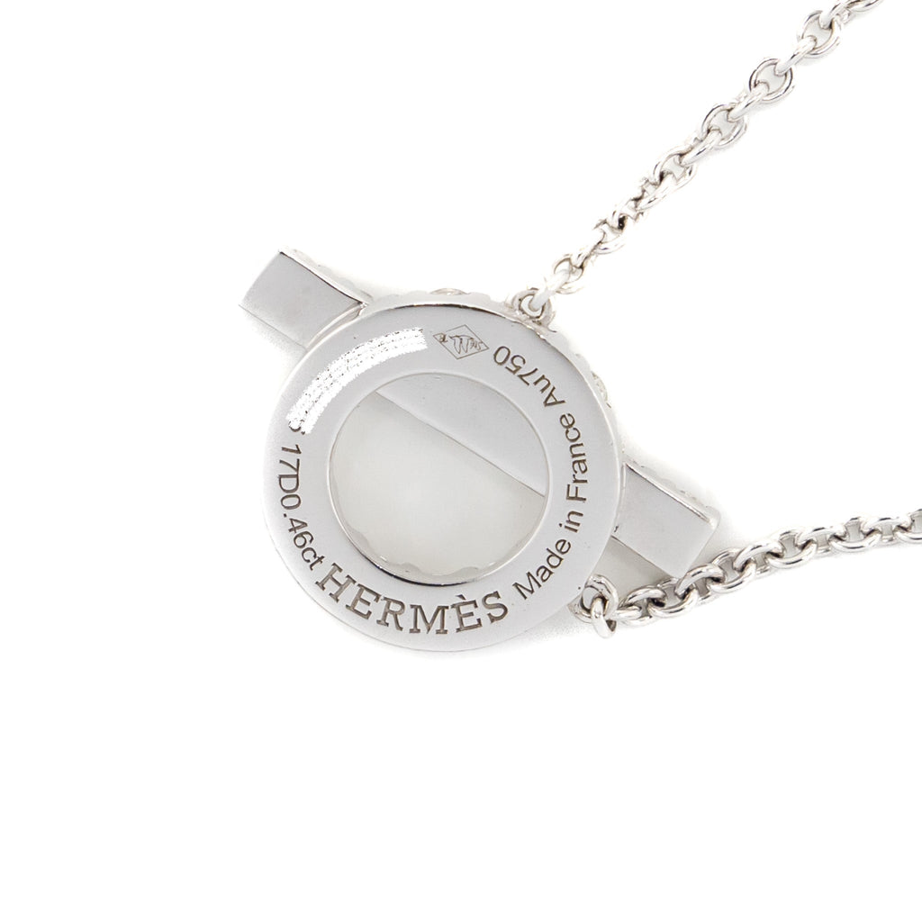 HERMES FINESSE NECKLACE WHITE GOLD DIAMONDS
