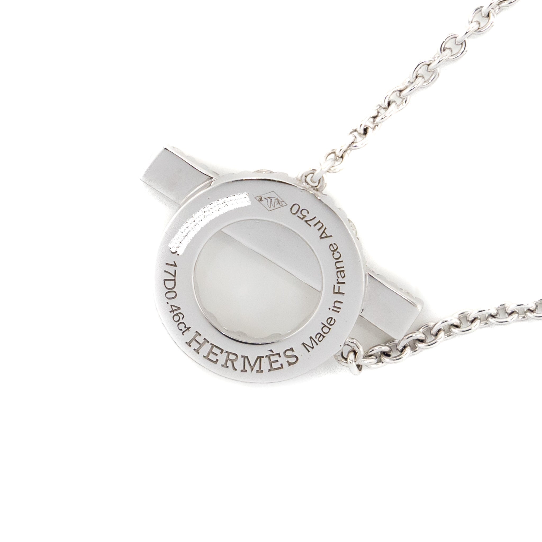 HERMES FINESSE NECKLACE WHITE GOLD DIAMONDS