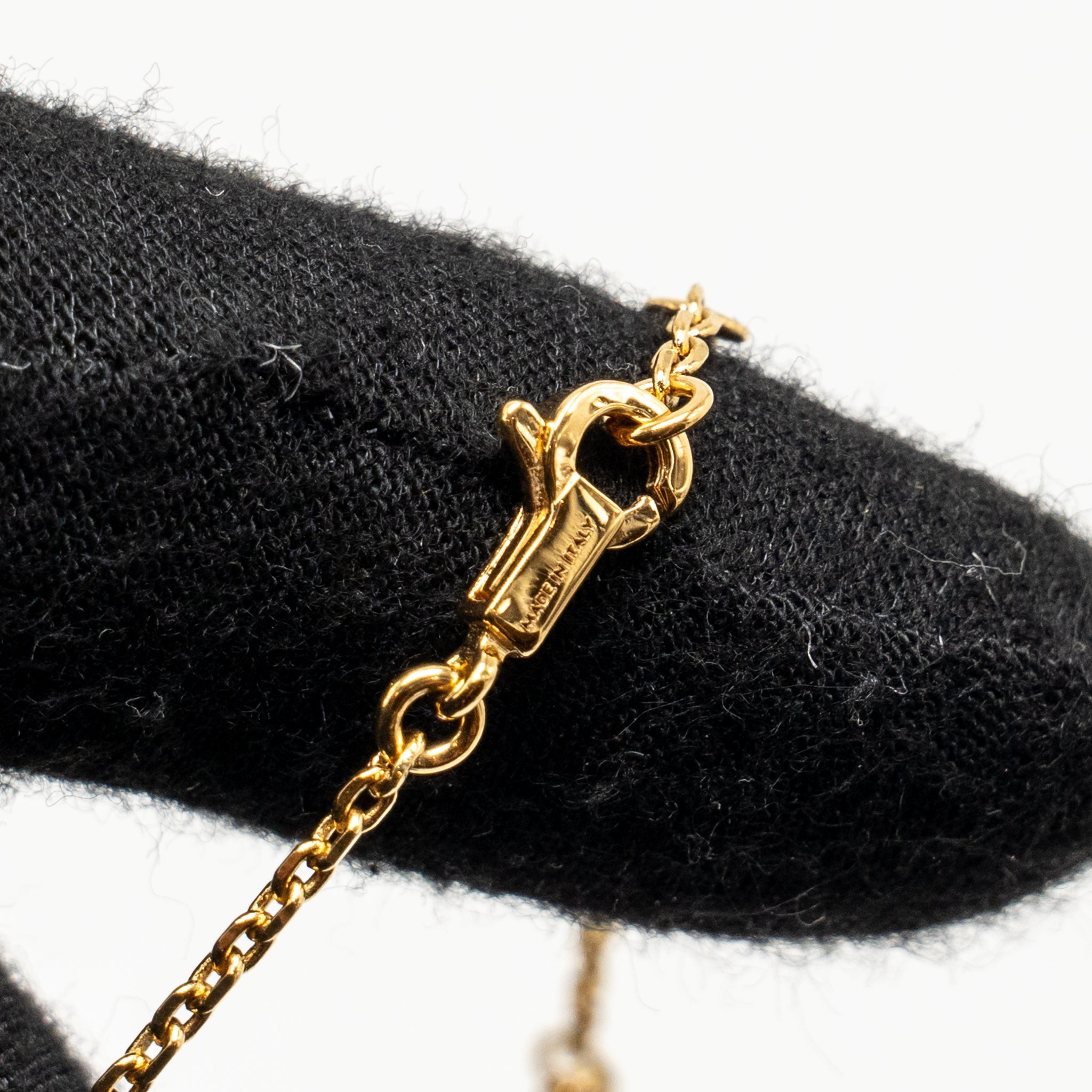 CELINE PADLOCK CHARM/KEY BRACELET GOLD TONE
