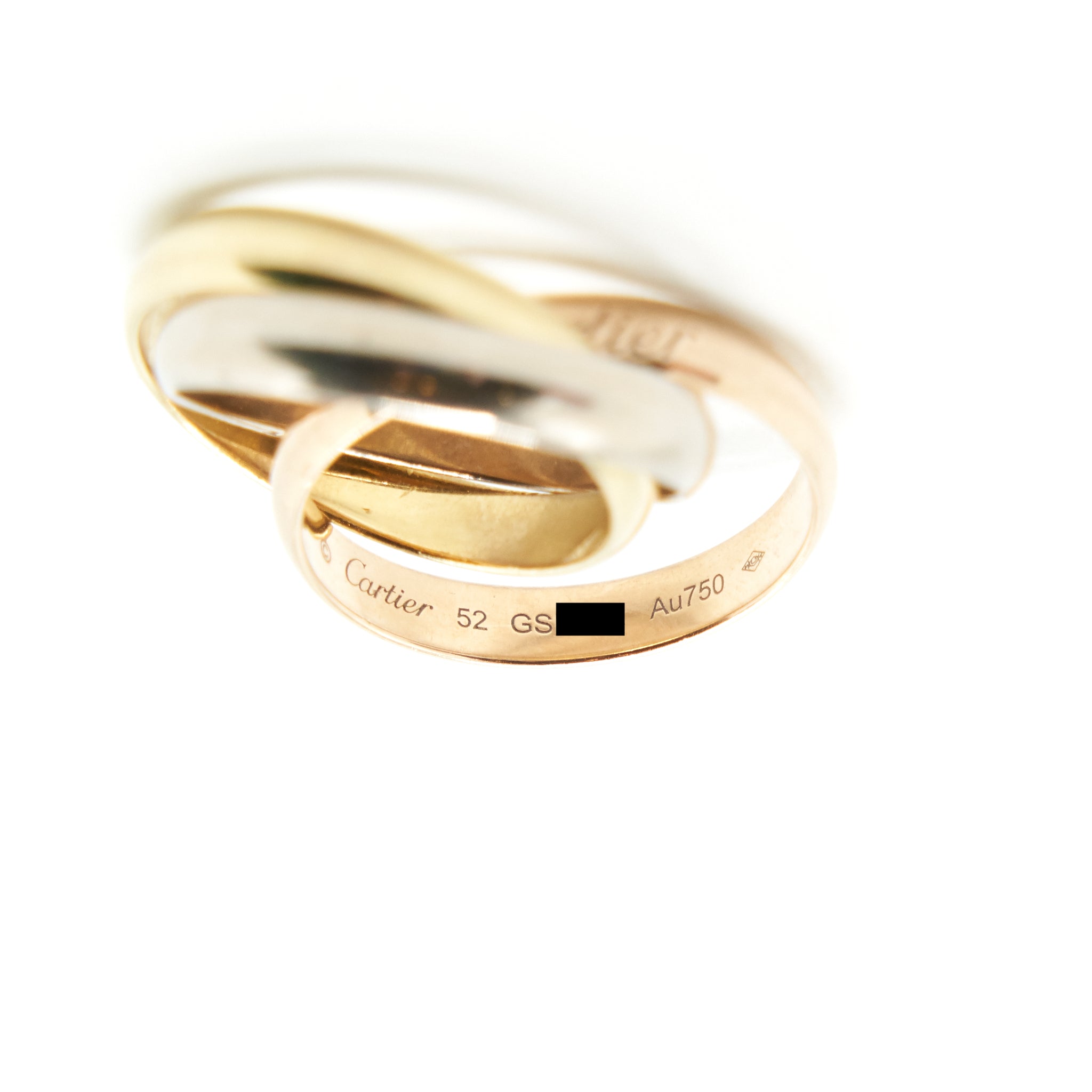 CARTIER TRINITY CLASSIQUE RING WITH WHITE GOLD, YELLOW GOLD, ROSE GOLD