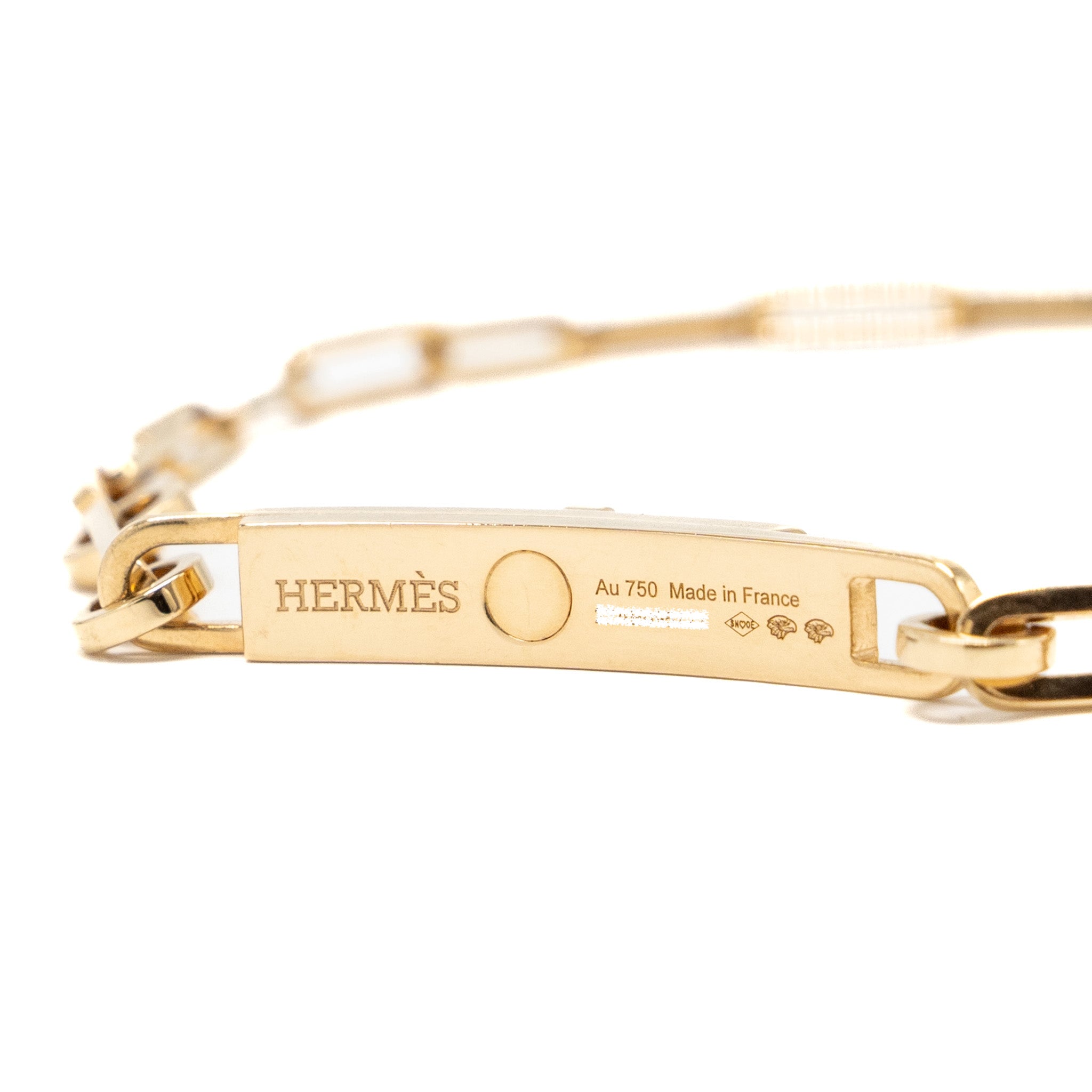 HERMES KELLY CHAIN CHOCKER/DOUBLE BRACELET YELLOW GOLD, DIAMONDS
