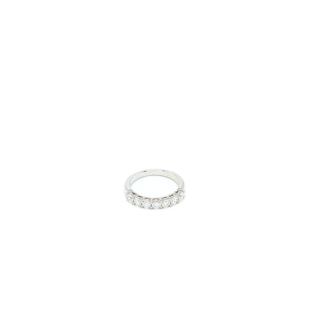 TIFFANY & CO HALF CIRCLE OF ROUND BRILLIANT DIAMONDS BAND RING