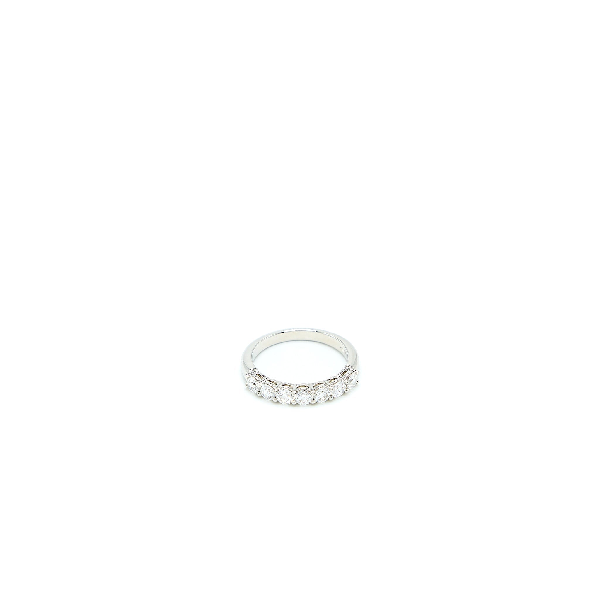 TIFFANY & CO HALF CIRCLE OF ROUND BRILLIANT DIAMONDS BAND RING