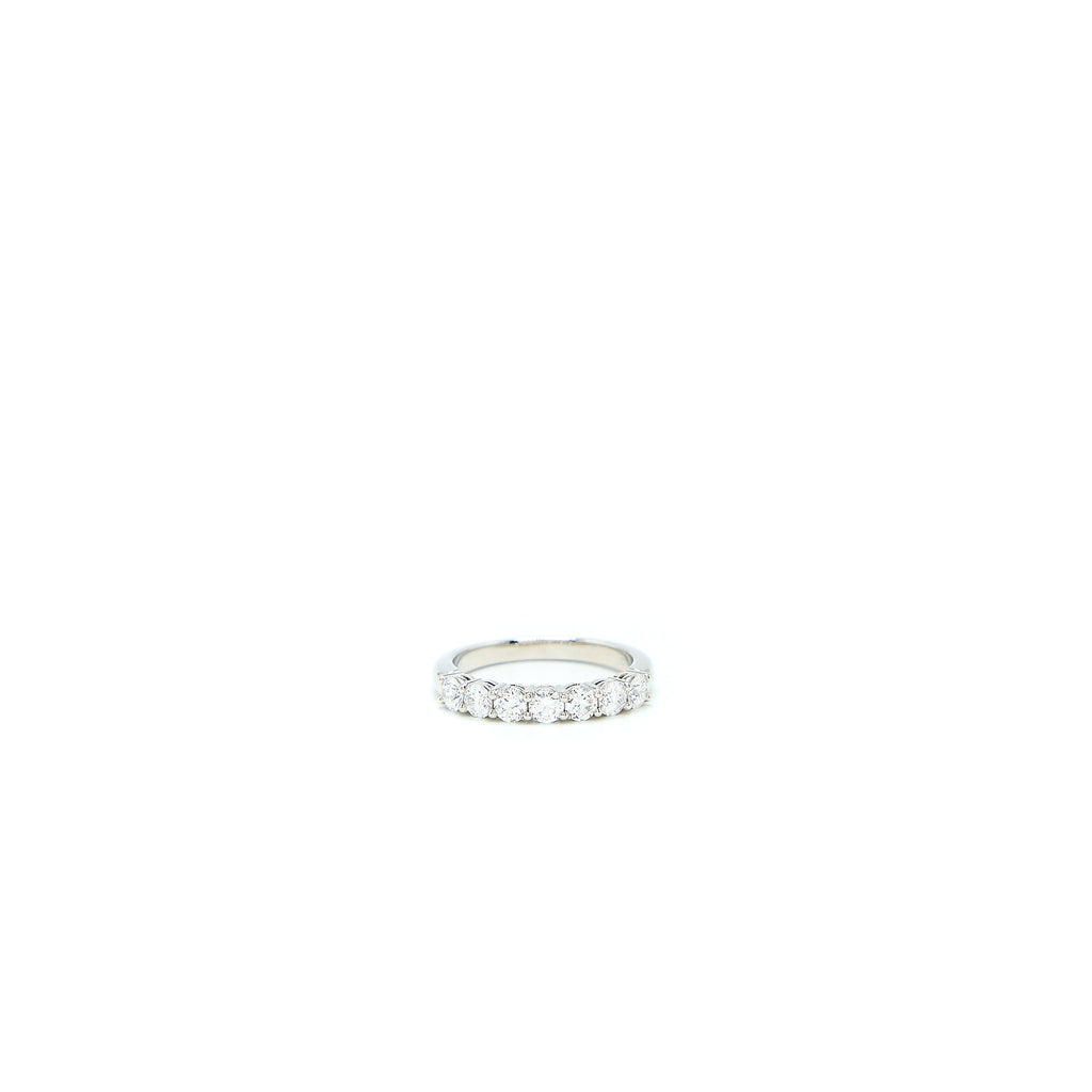 TIFFANY & CO HALF CIRCLE OF ROUND BRILLIANT DIAMONDS BAND RING