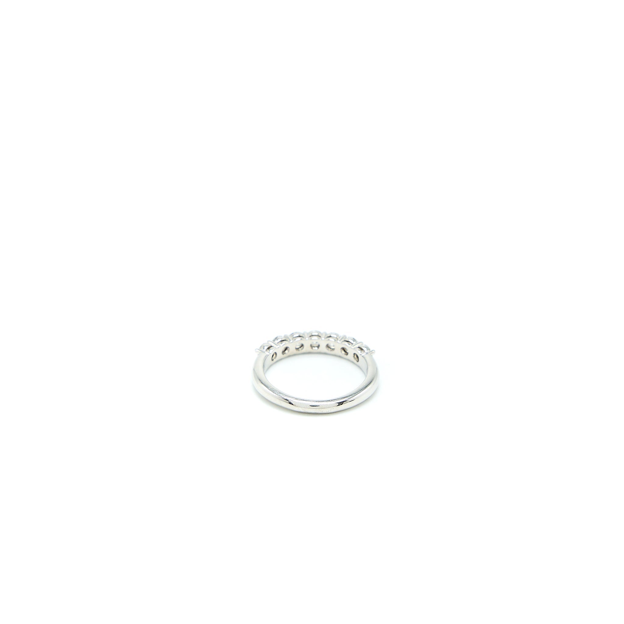 TIFFANY & CO HALF CIRCLE OF ROUND BRILLIANT DIAMONDS BAND RING
