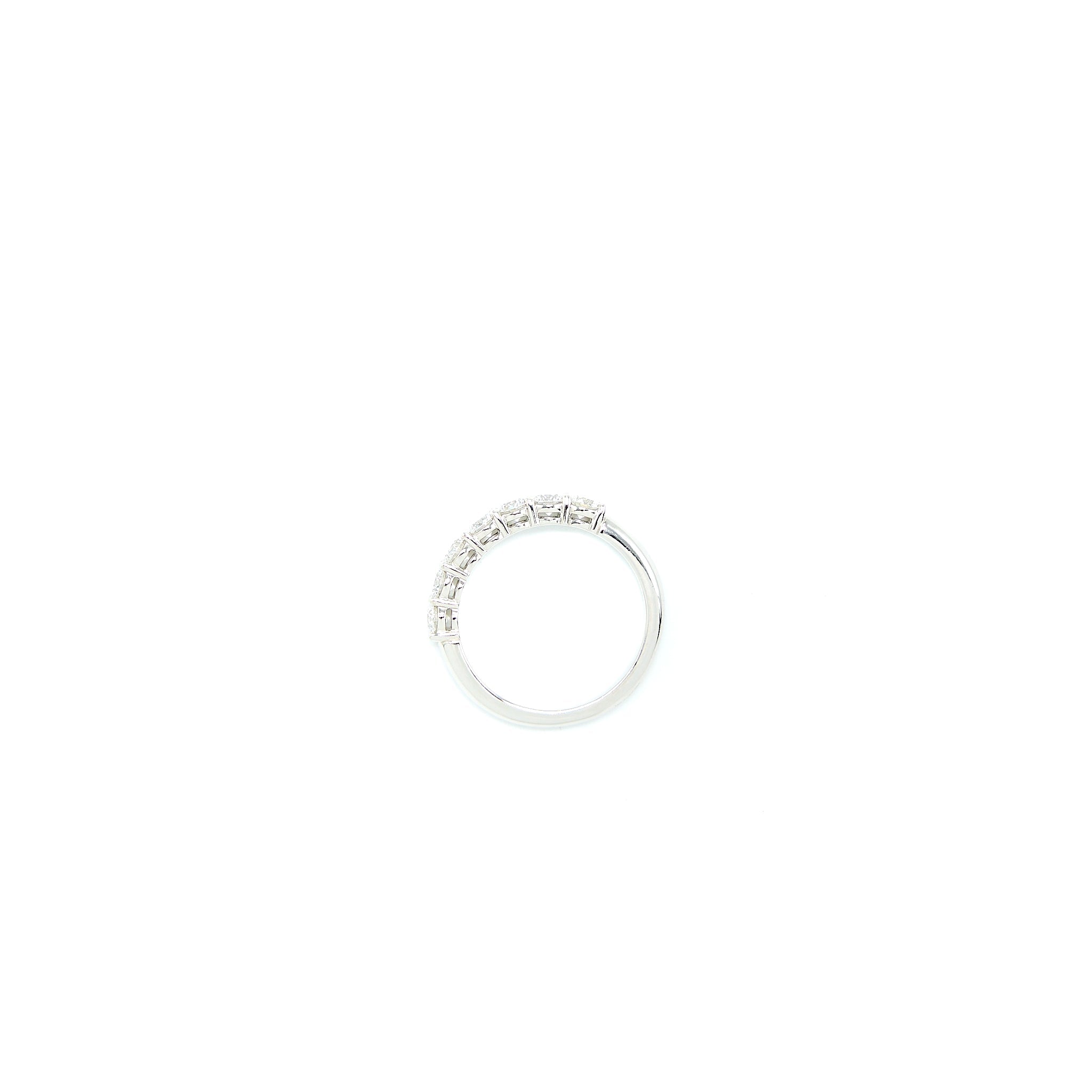TIFFANY & CO HALF CIRCLE OF ROUND BRILLIANT DIAMONDS BAND RING