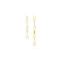 HERMES KELLY CHAIN EARRINGS YELLOW GOLD