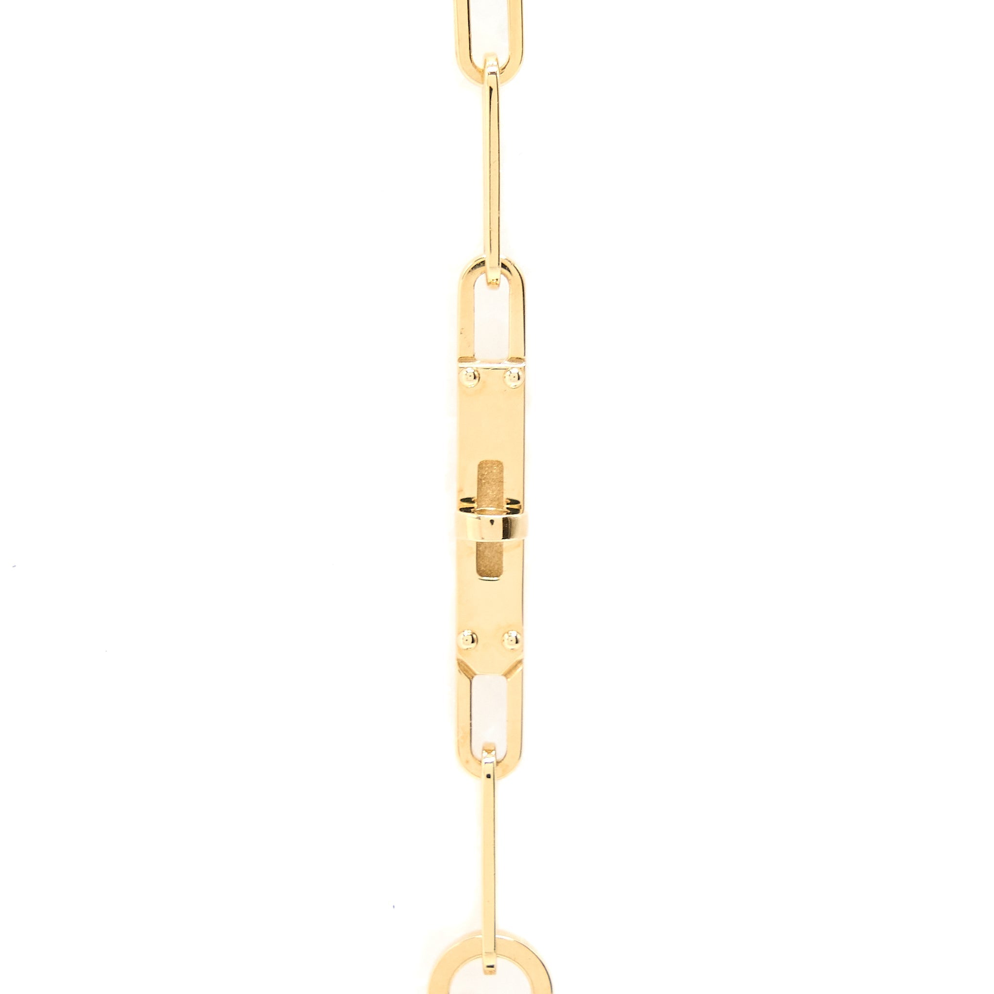 HERMES KELLY CHAIN EARRINGS YELLOW GOLD