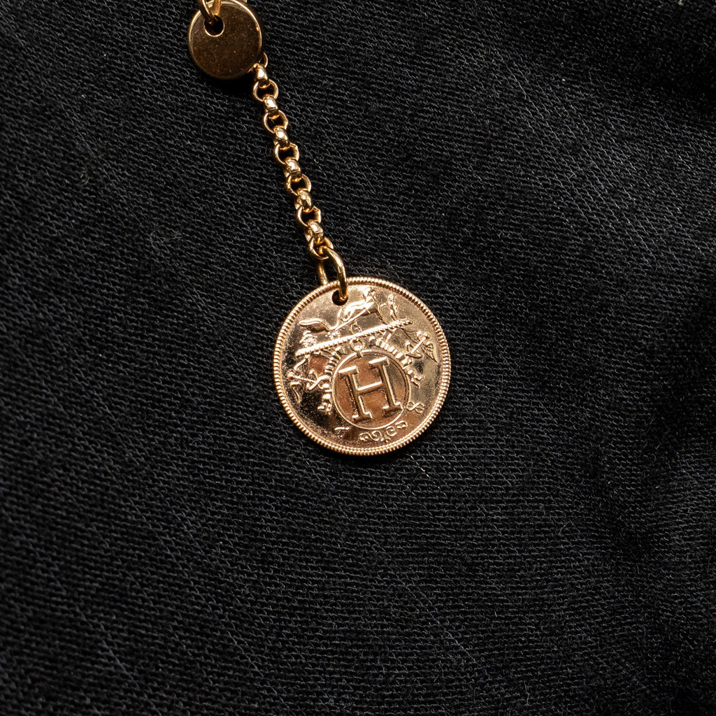 HERMES EX-LIBRIS PENDANT ROSE GOLD, DIAMOND