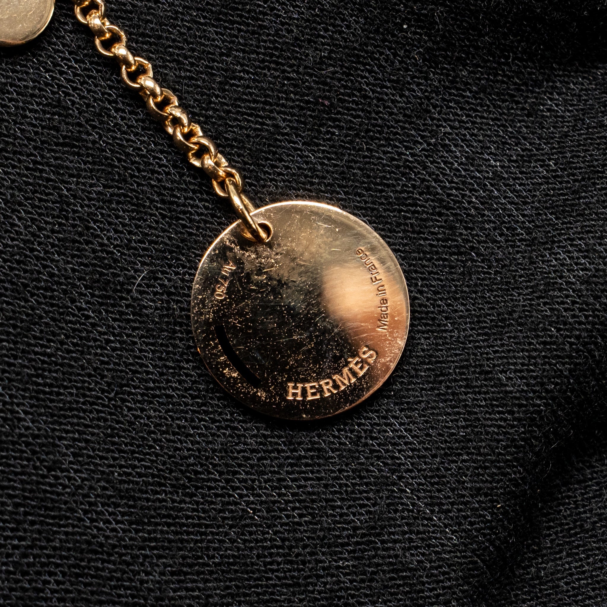 HERMES EX-LIBRIS PENDANT ROSE GOLD, DIAMOND
