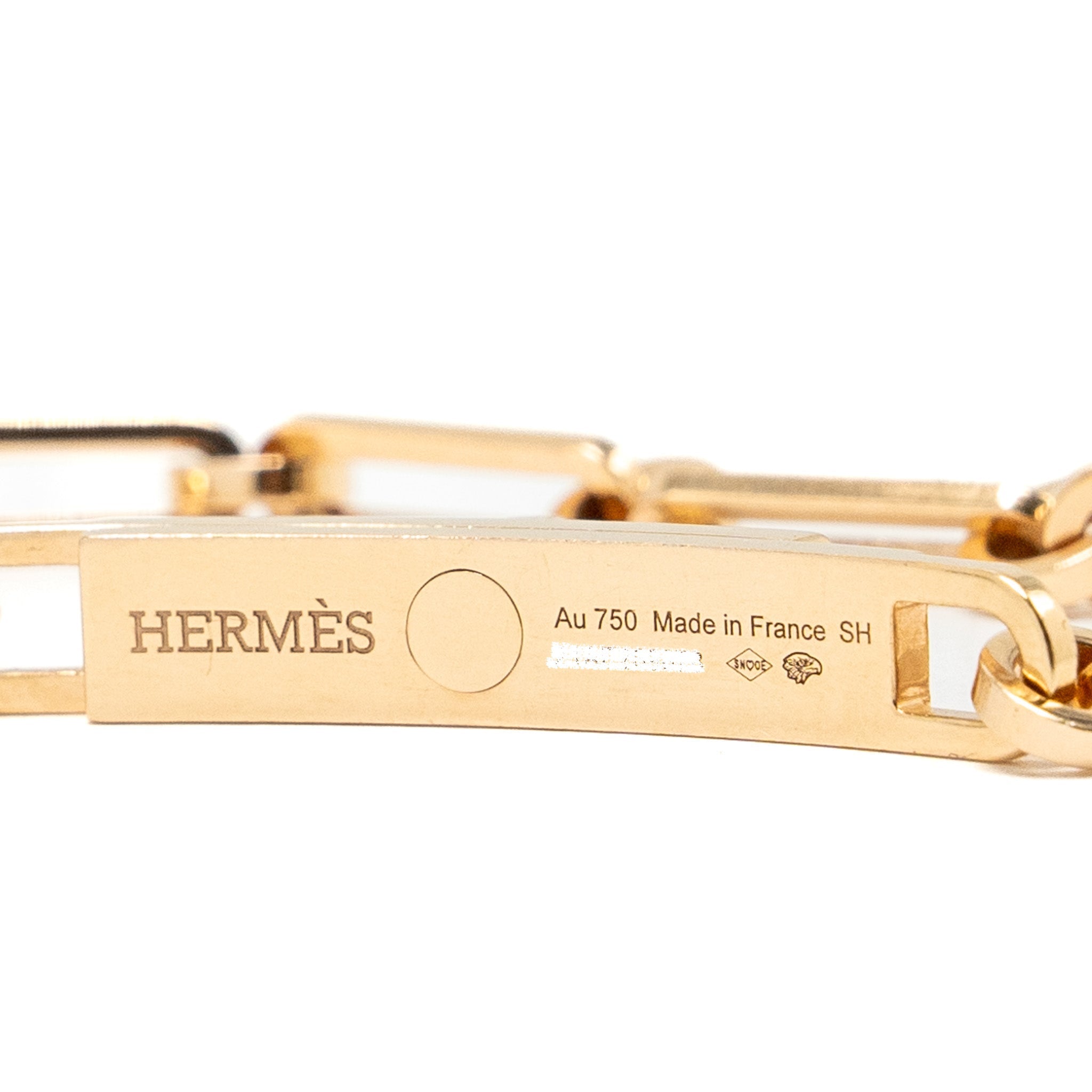HERMES KELLY CHAINE BRACELET ROSE GOLD, DIAMONDS