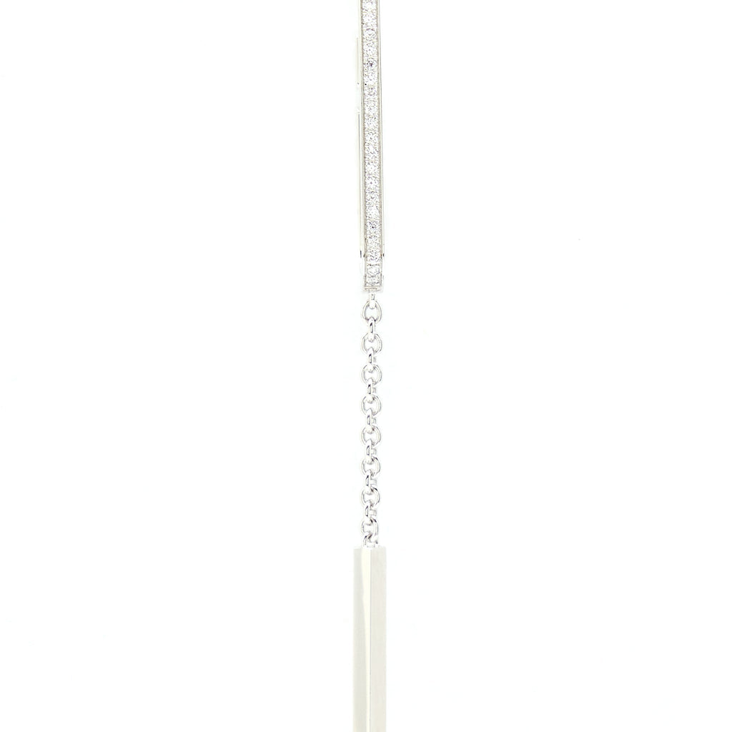 HERMES EVER CHAINE D'ANCRE LARIAT EARRINGS WHITE GOLD WITH DIAMONDS