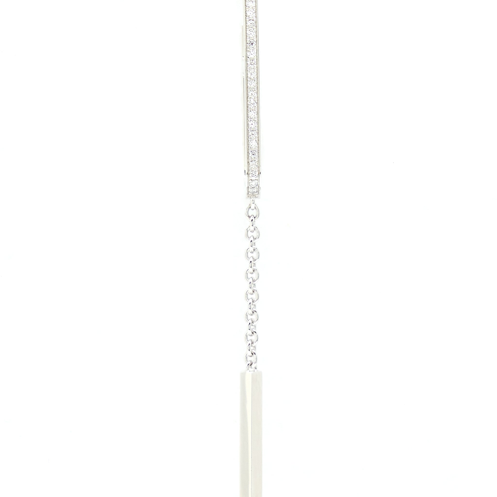 HERMES EVER CHAINE D'ANCRE LARIAT EARRINGS WHITE GOLD WITH DIAMONDS