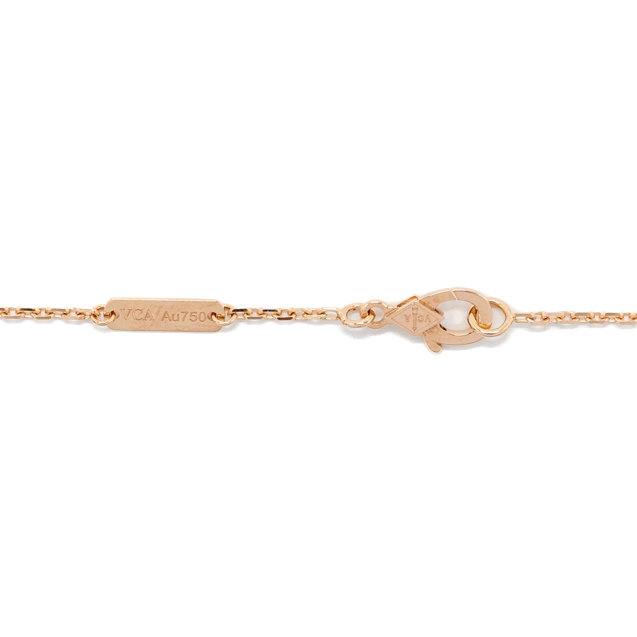 VAN CLEEF & ARPELS 2023 ALHAMBRA HOLIDAY LIMITED PENDANT SILVER OBSIDIAN ROSE GOLD DIAMOND